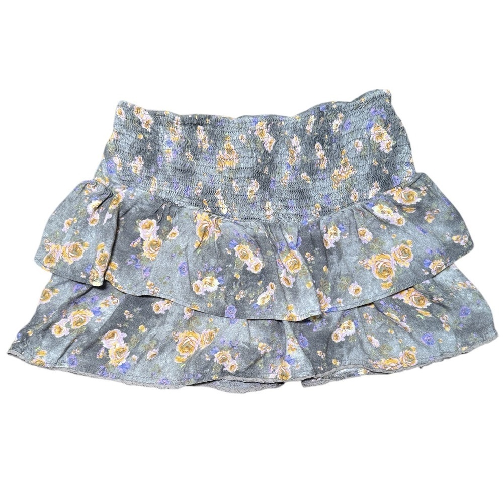 Zara Kids Floral Smocked Ruffled Skirt with under shorts